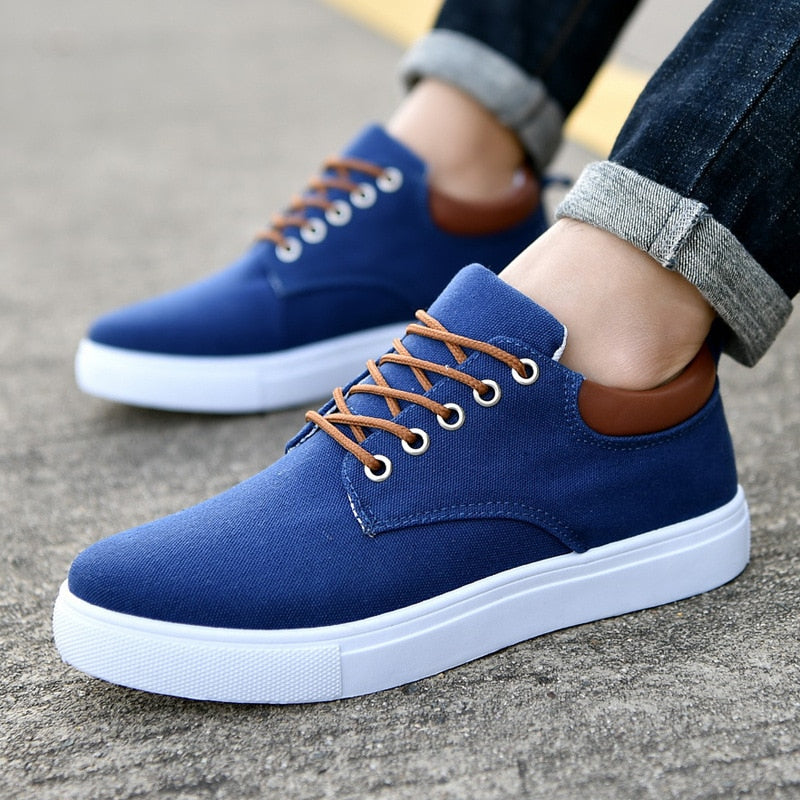 Men's low-top sneakers, classic lace-up design with a comfortable platform sole for everyday wear.