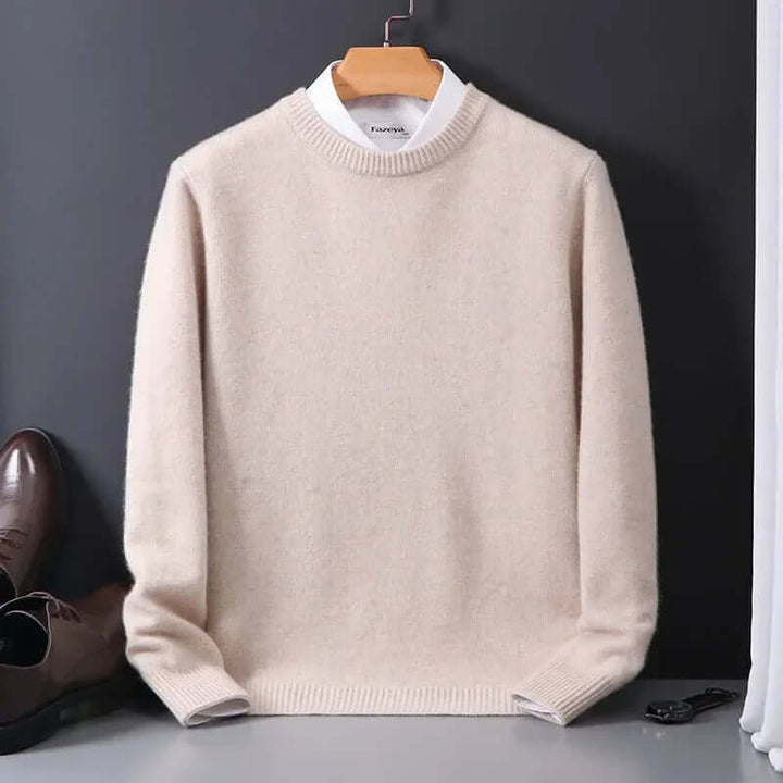 Men's luxurious soft long sleeve jumper. Comfortable & elegant pullover for casual wear.