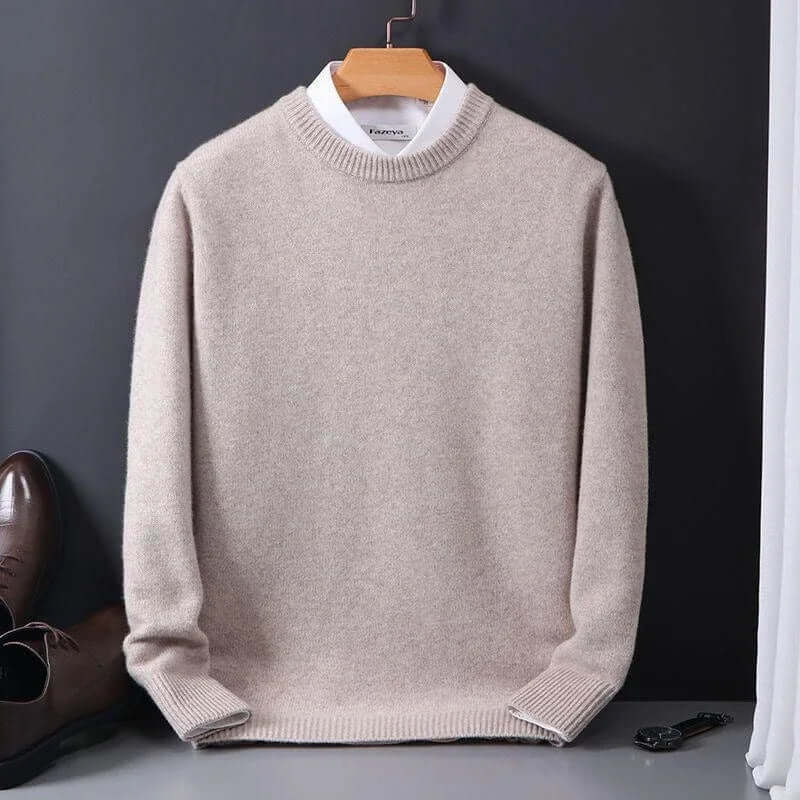 Men's everyday luxurious soft jumper. An elegant and comfortable long sleeve pullover for any casual setting.