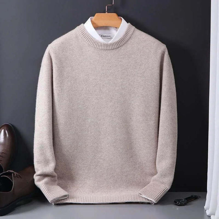 Men's everyday luxurious soft jumper. An elegant and comfortable long sleeve pullover for any casual setting.
