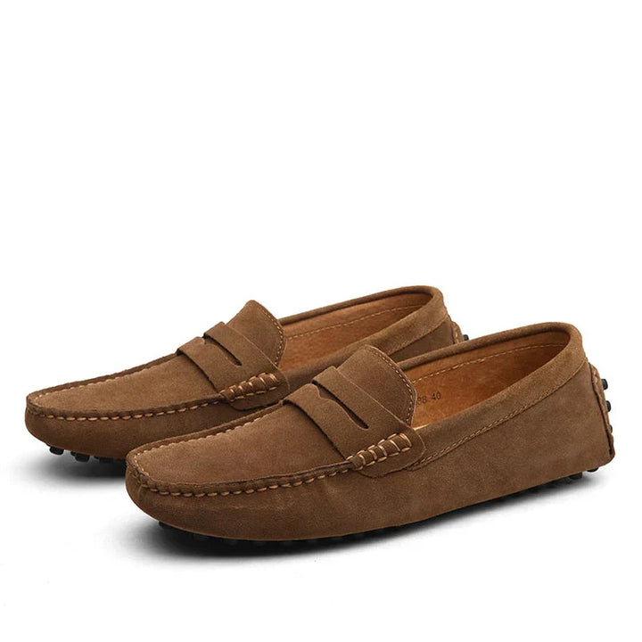 Men's luxury driving loafers in premium leather, offering effortless style & comfort for the modern man.