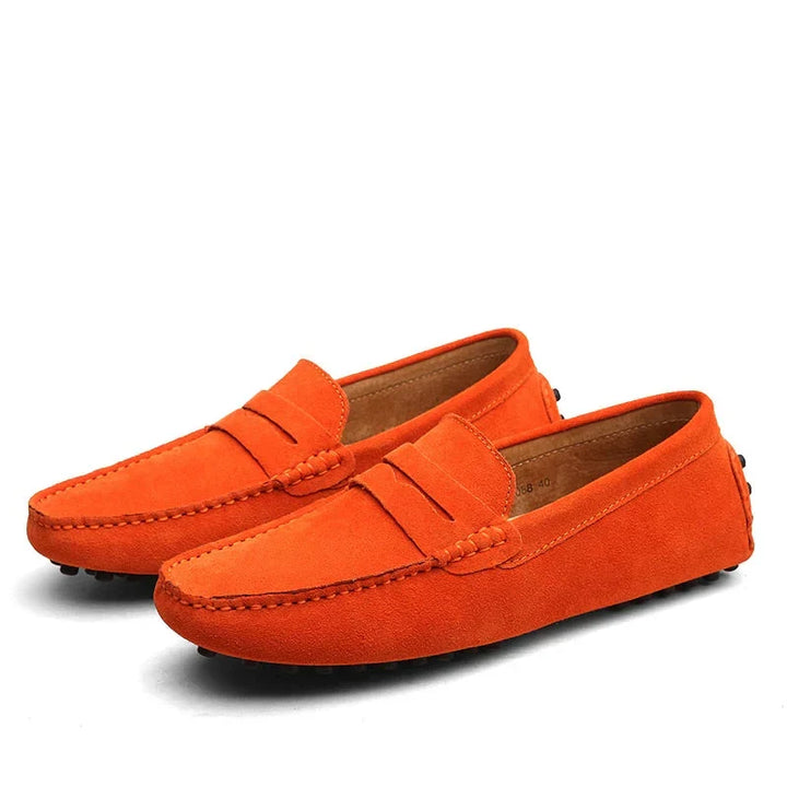 Elegant men's driving loafers in a rich, classic color. Ideal for comfortable driving & timeless men's fashion.