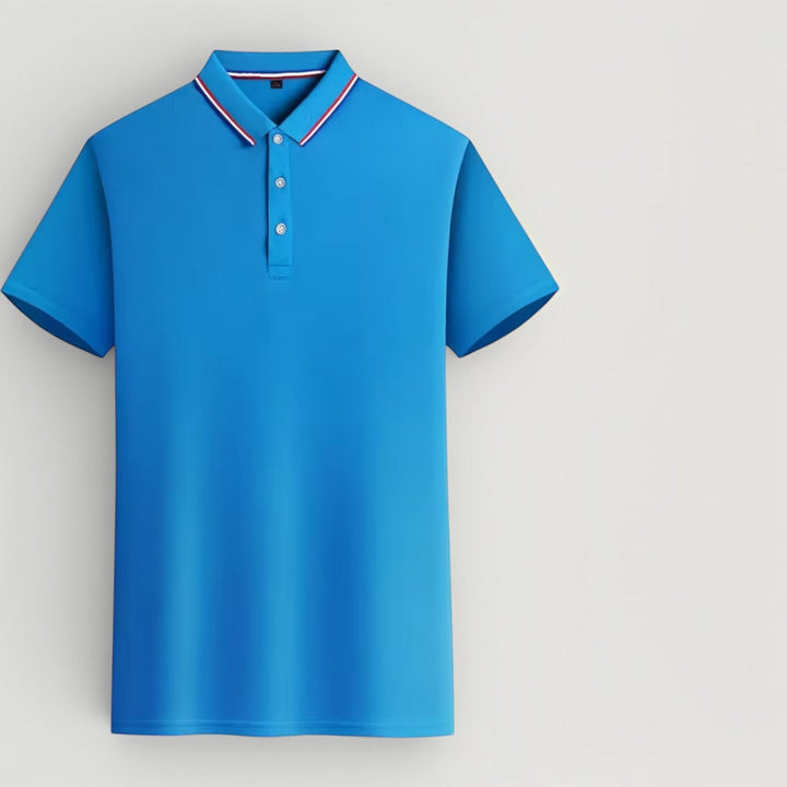 Ultimate comfort men's polo shirt. Lightweight stretch fit, perfect for versatile smart-casual fashion.