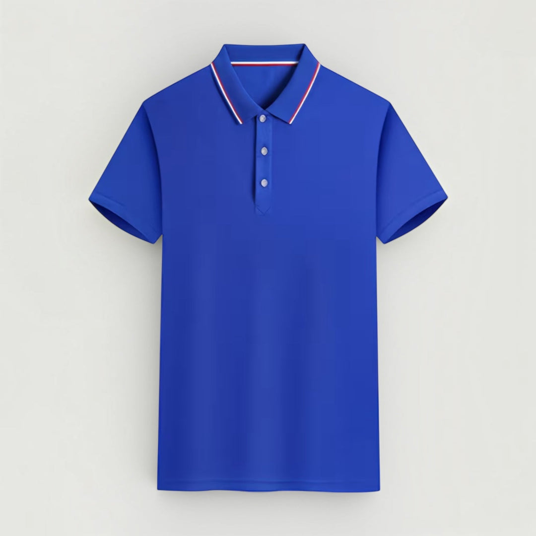 Versatile men's luxury polo shirt, smart casual style, comfortable stretch fit, lightweight & modern.