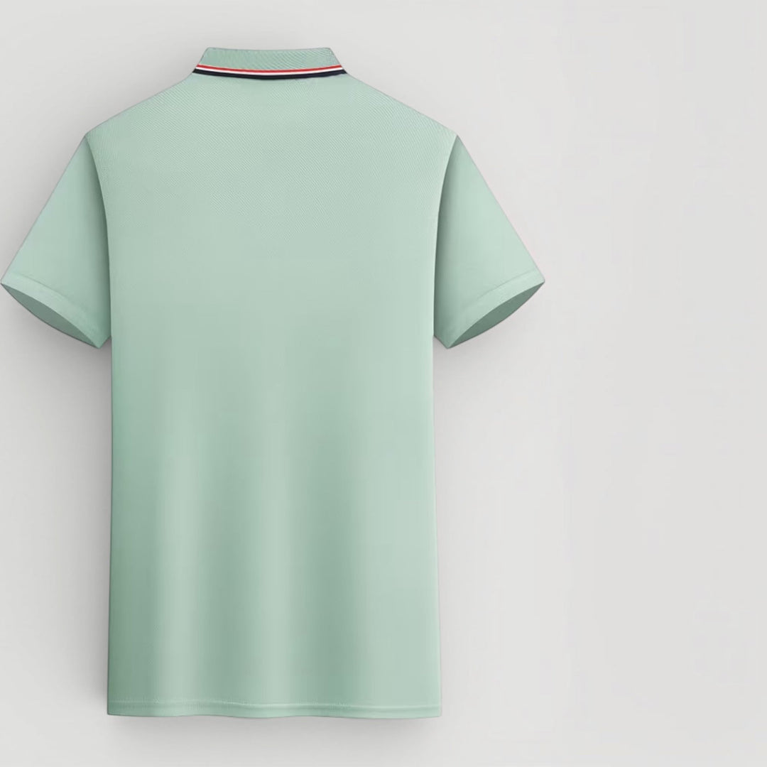 Comfortable men's fashion: lightweight stretch fit polo shirt. Perfect casual top for any occasion.
