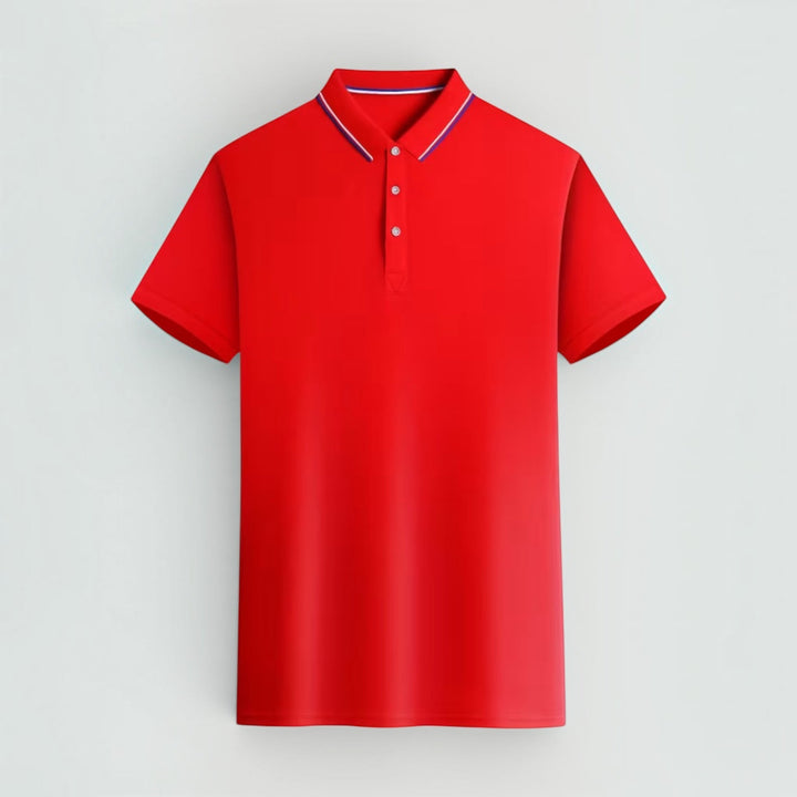 Premium men's polo shirt with stretch fit. Lightweight, breathable & comfortable for casual or smart-casual.