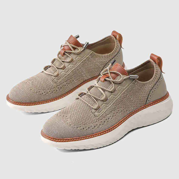 Blue men's breathable athletic sneakers, maximum comfort for walking, jogging & everyday casual style.