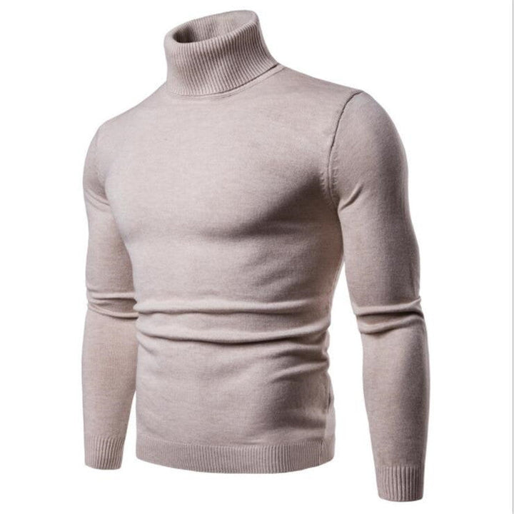 Men's fashion essential: a timeless Merino wool turtleneck in heather grey