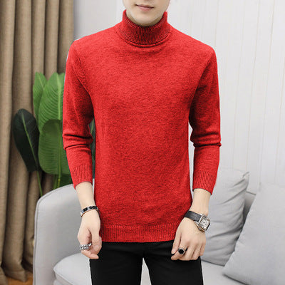 Detailed shot of the ribbed cuffs and hem on a men's Merino wool turtleneck
