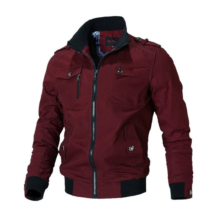 Versatile men's military jacket, a classic bomber for sophisticated casual wear in any season.