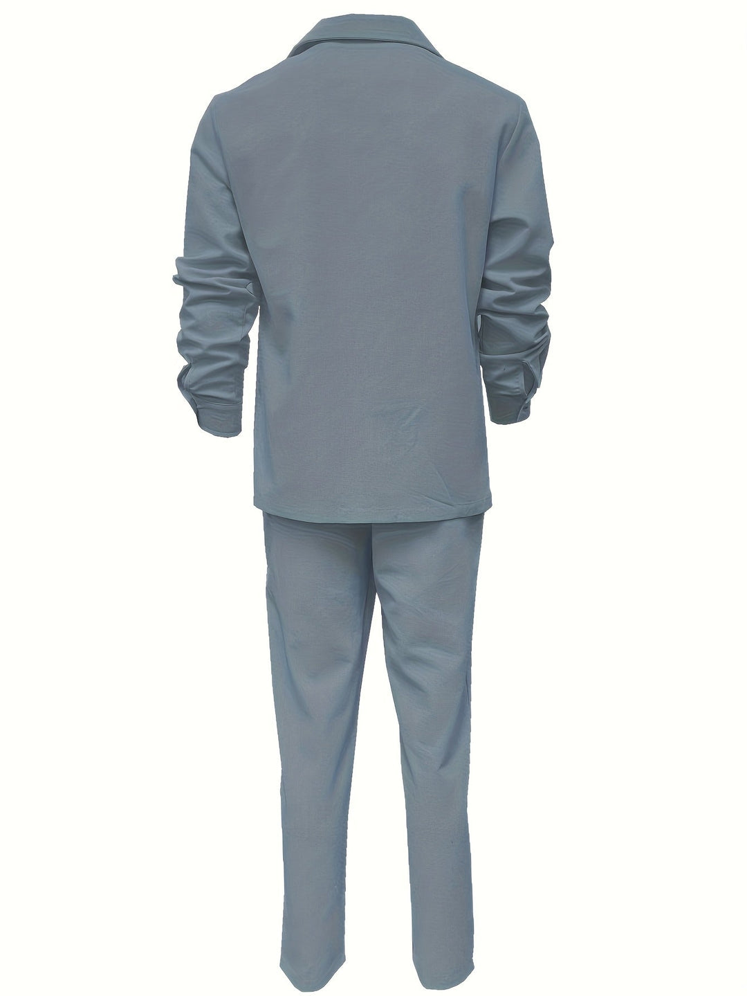 Elevate your look with this men's semi-formal linen blend two-piece set; versatile & classy.