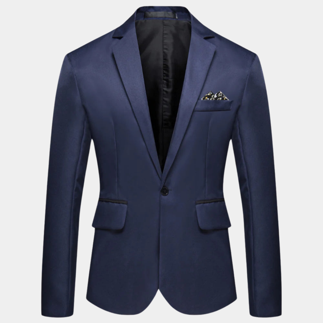 Men's Modern Blazer: Sharp style, slim fit, perfect for business or casual wear. Versatile all-season men's fashion.