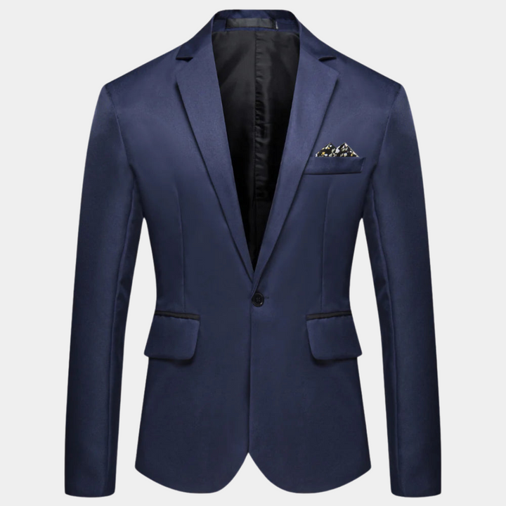 Men's Modern Blazer: Sharp style, slim fit, perfect for business or casual wear. Versatile all-season men's fashion.