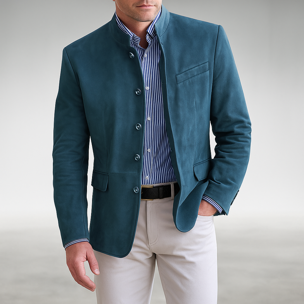 Men's smart casual button-front sweater, a modern and comfortable choice for versatile layering.