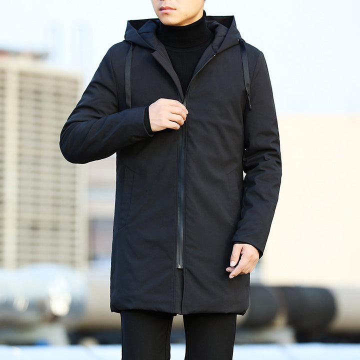 Warm men's casual winter jacket, ideal for urban fashion. A stylish, chic outerwear piece.