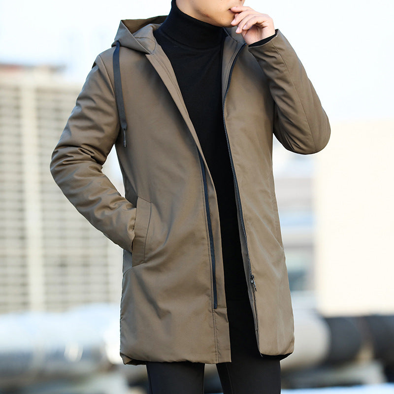 Modern men's winter coat, designed for warmth & comfort. Chic outerwear for stylish men.