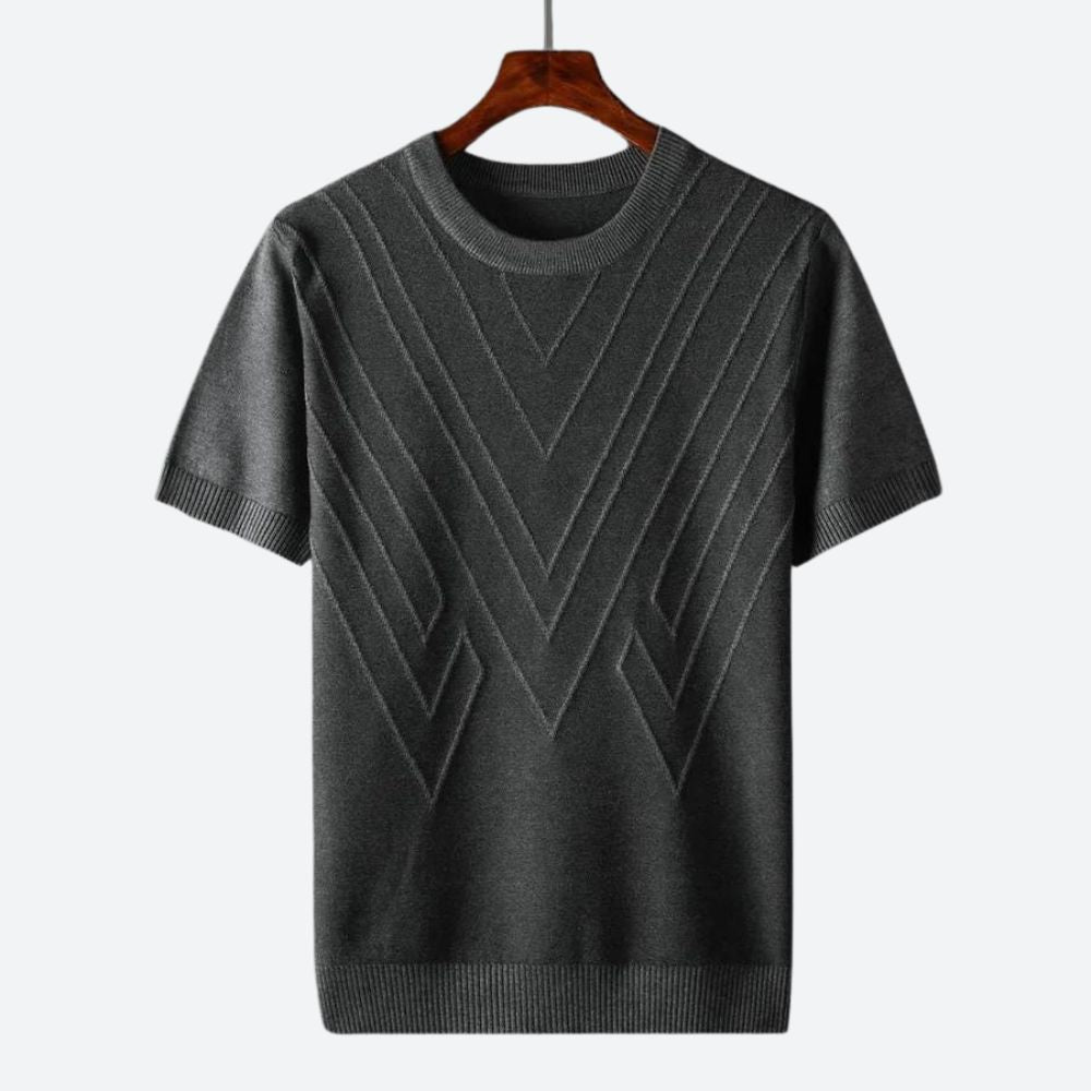 Premium men's short-sleeve luxury tee, perfect for modern casual wear and versatile, sleek fashion.