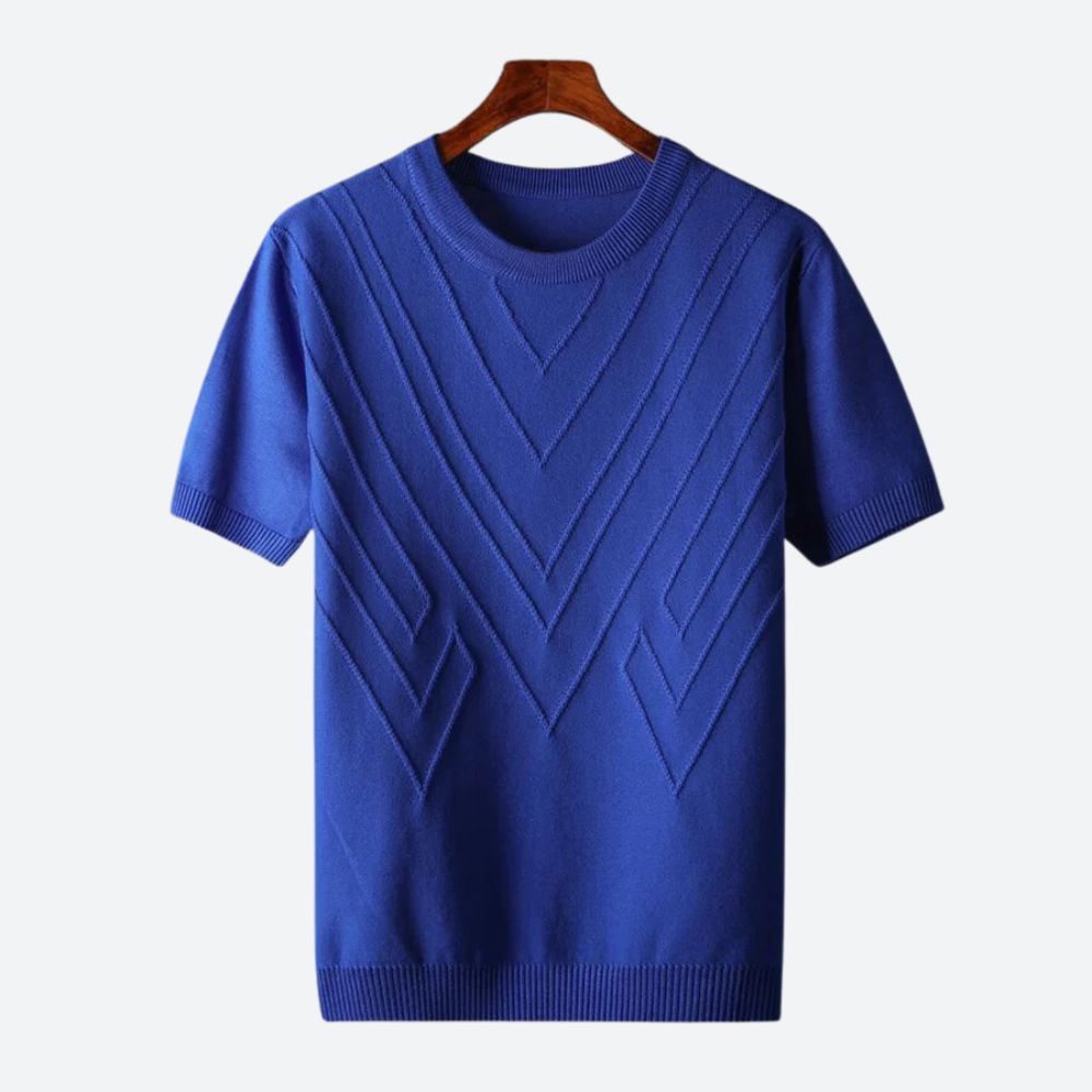 New men's luxury t-shirt, short-sleeve premium top for modern, sleek, and comfortable casual wear.