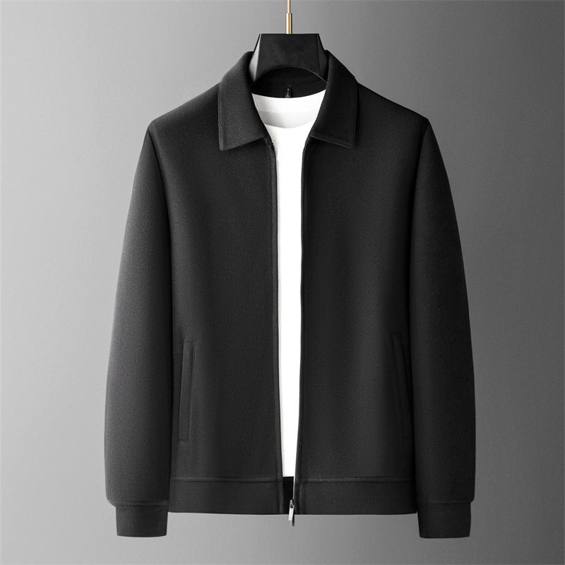 Men's modern stand collar casual jacket in sleek everyday style. Lightweight, comfortable autumn outerwear.