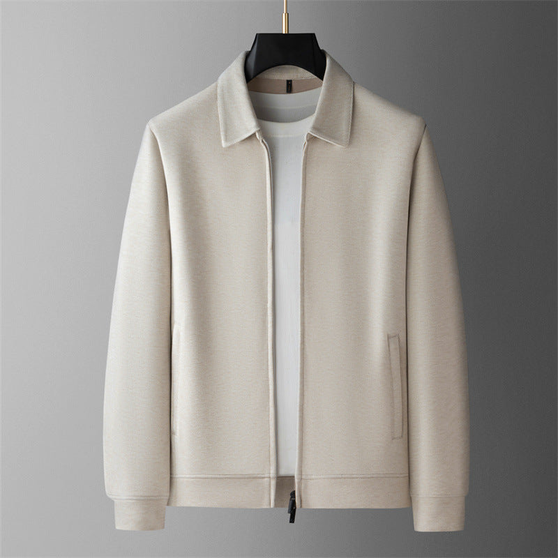Sleek men's casual stand collar jacket for everyday wear. Modern outerwear, perfect for versatile autumn style.