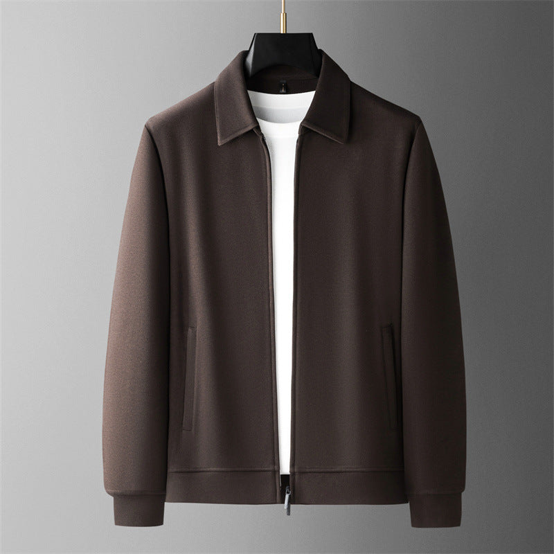 Versatile men's modern stand collar casual jacket. Everyday outerwear for a sleek, comfortable autumn fashion style.
