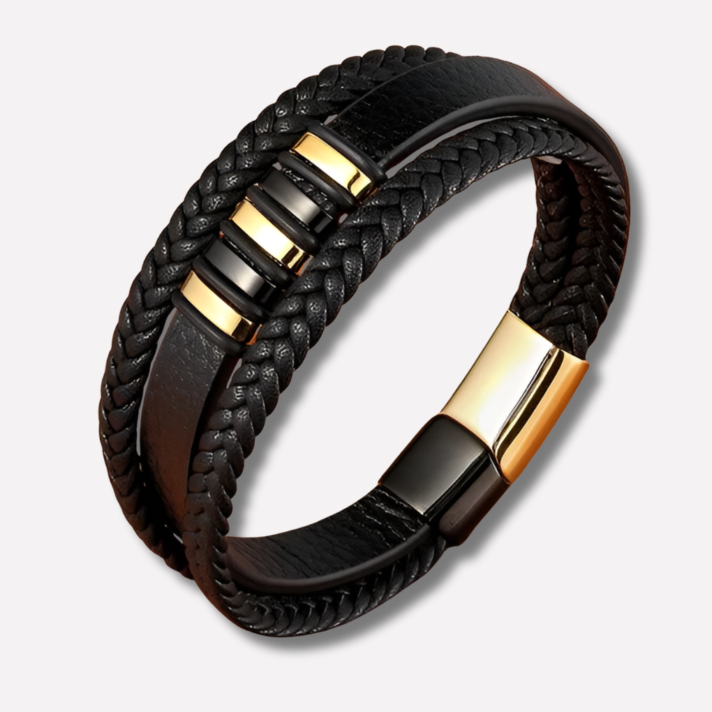 Men's modern stylish bracelet with a sleek design and secure magnetic clasp, perfect for everyday sophisticated wear.