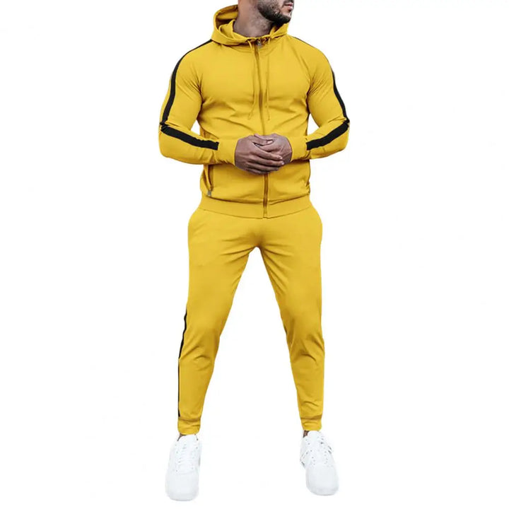 Stylish men's fashion tracksuit, a versatile two-piece outfit for modern casual and active lifestyles.