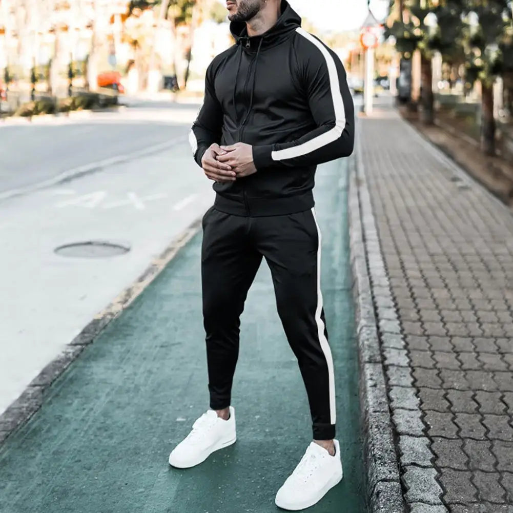 Sporty men's casual wear tracksuit, a comfortable and stylish outfit for everyday mens fashion.