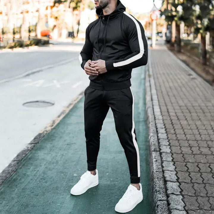 Sporty men's casual wear tracksuit, a comfortable and stylish outfit for everyday mens fashion.
