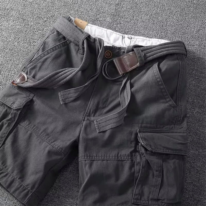 Men's versatile cargo shorts with straight leg & multiple pockets, essential for summer outdoor adventures.