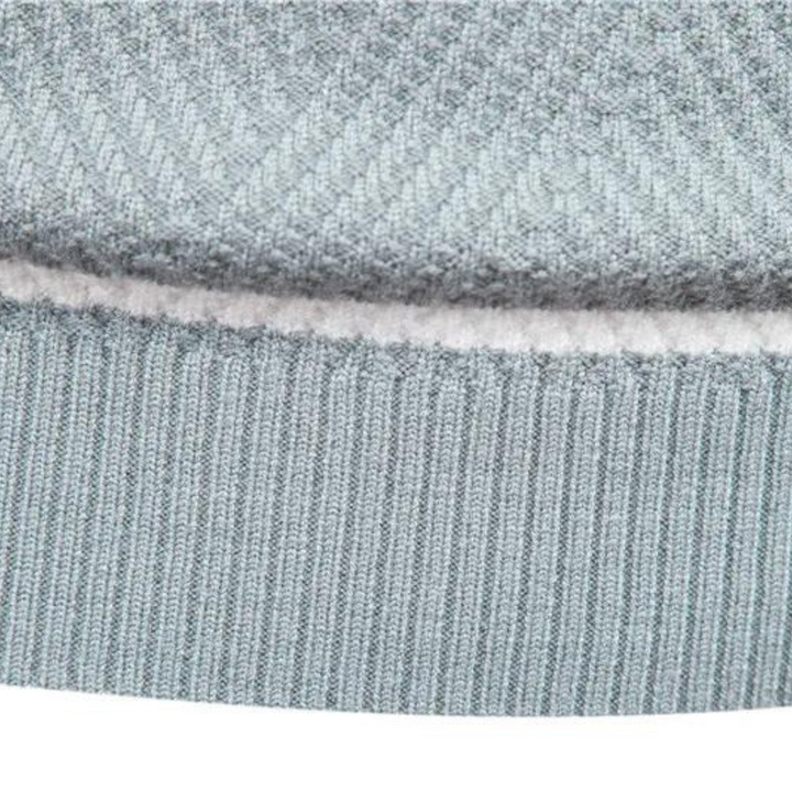 Men's fashion: A timeless striped crew neck knit for effortless style.