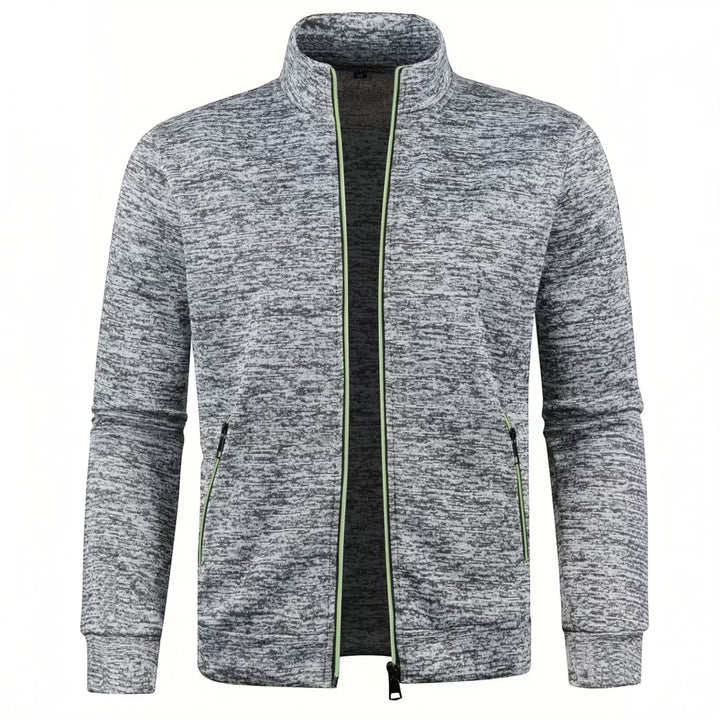 Stylish black high neck men's pullover, warm & cozy for winter fashion.