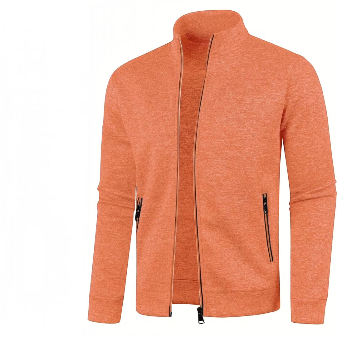 Black high neck knit pullover for men, smart casual design, ideal for winter.