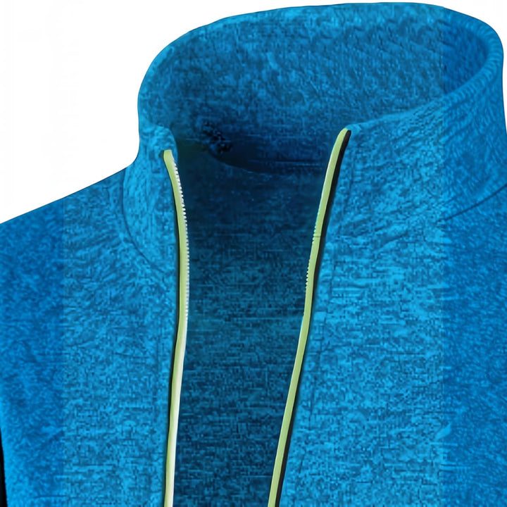 Black men's high neck long sleeve pullover, comfortable knit for all-day wear.