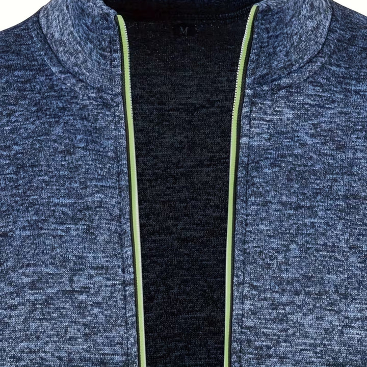 Burgundy high neck men's pullover, long sleeve comfort for smart casual looks.
