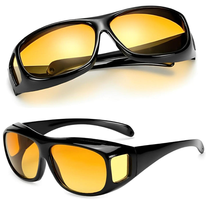 Men's night driving glasses with polarized lenses for glare reduction and enhanced vision