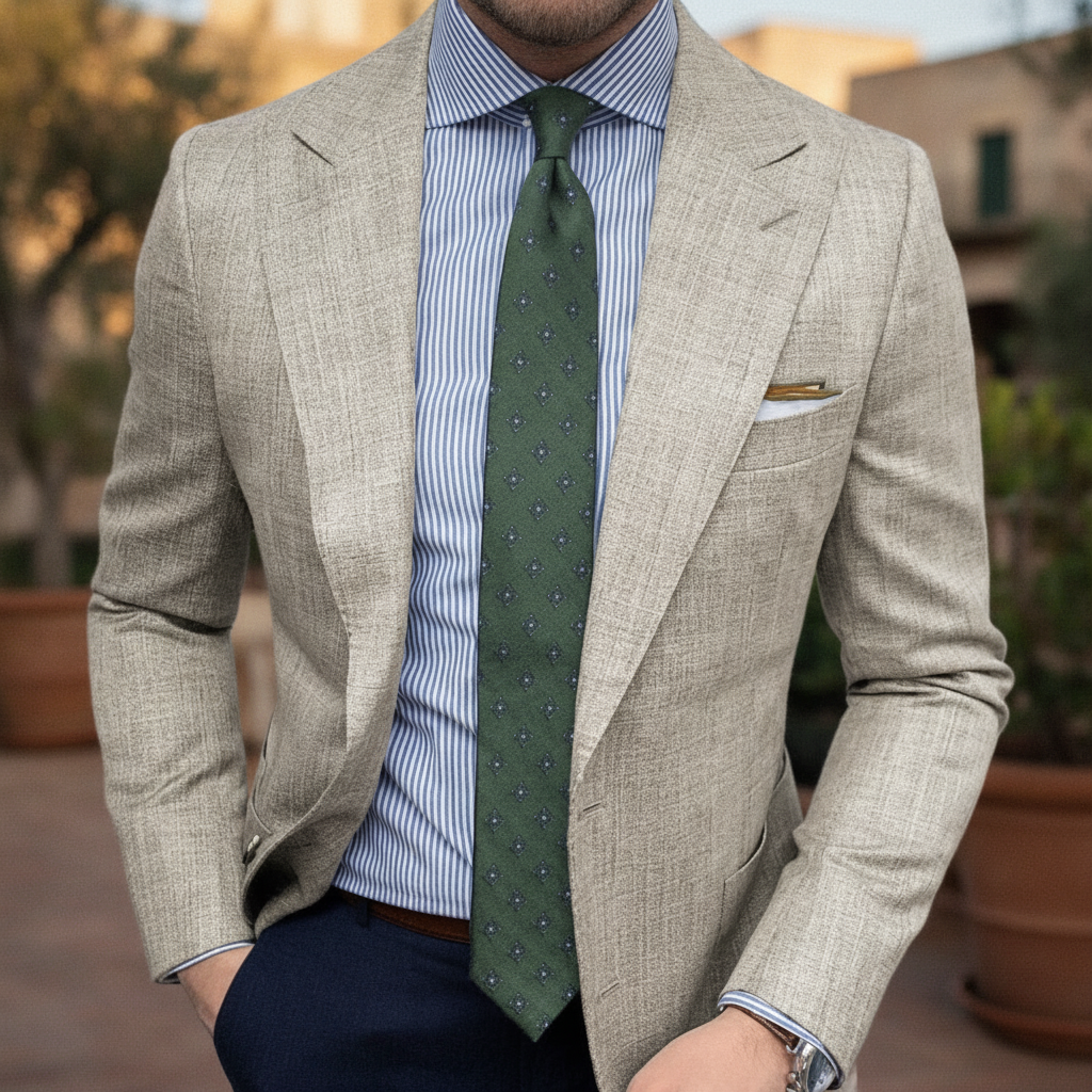 Versatile men's Orson textured tailored blazer. Ideal for business casual, spring fashion, and smart men's style.