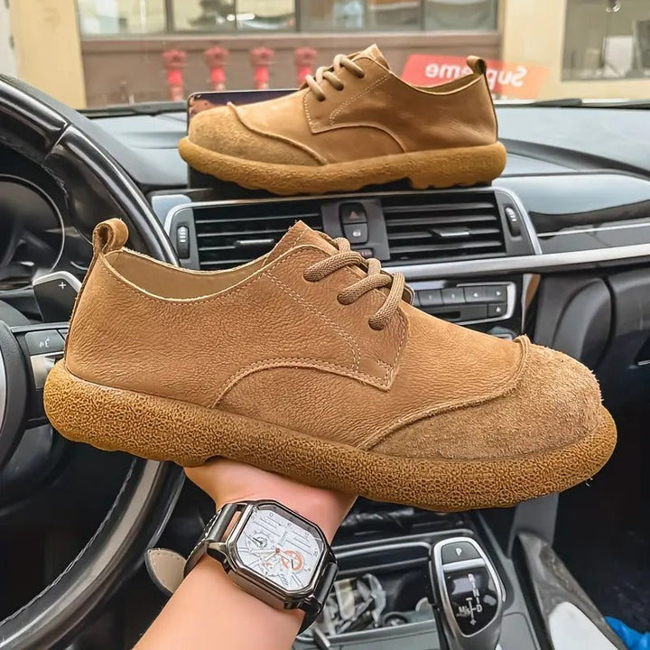 Front view of men's versatile comfort shoes, offering essential orthopedic support for daily wear.