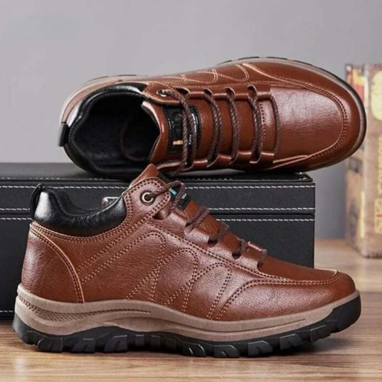 Men's orthopedic hiking shoes with cushioned grip for all-day comfort and support.