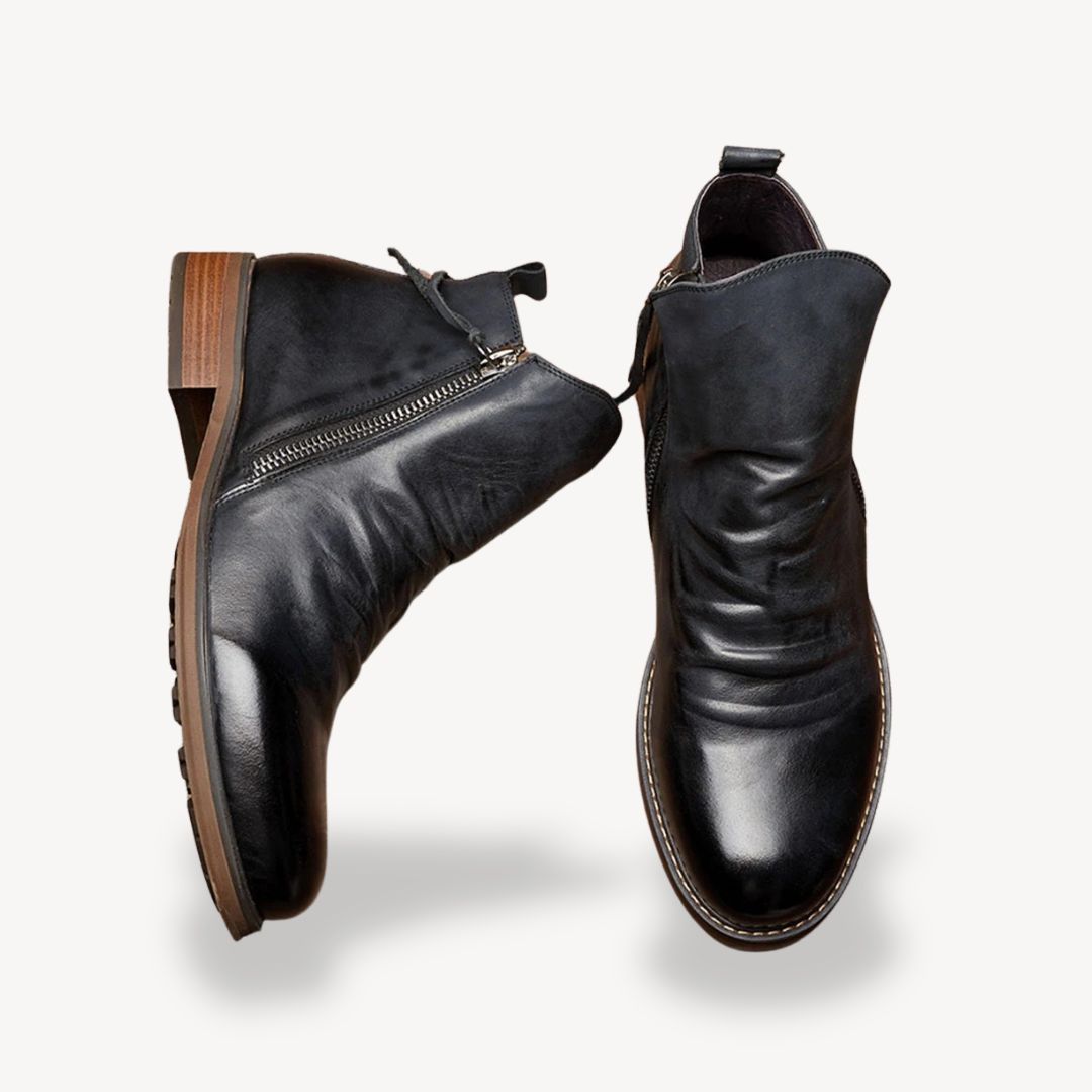 Durable men's retro orthopedic boots providing excellent support & comfort for all-day wear with classic style.