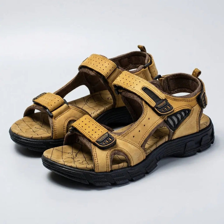 Stylish men's casual orthopedic sandals, designed with adjustable straps for ultimate comfort & foot health.