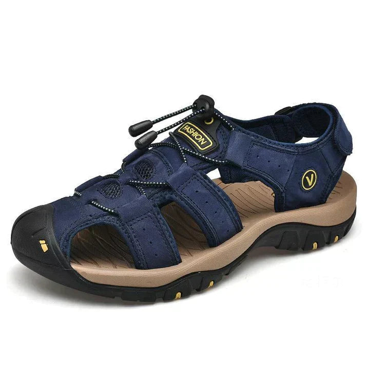 Supportive orthopedic sandals designed for men's foot health and comfort
