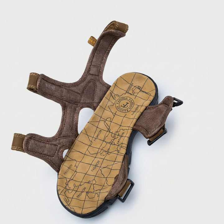 Lightweight men's walk sandals, orthopedic & breathable, with perforated design for ultimate summer comfort.