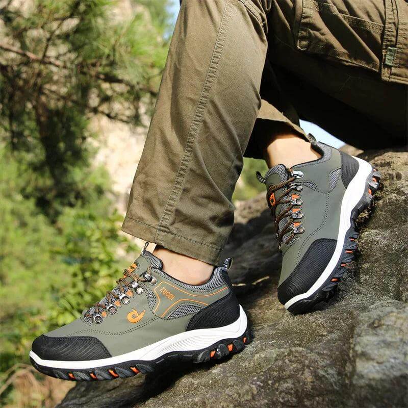 Men's orthopedic walking shoes for all-day comfort, arch support, and foot pain relief.
