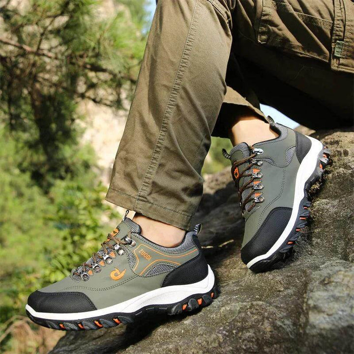 Men's orthopedic walking shoes for all-day comfort, arch support, and foot pain relief.