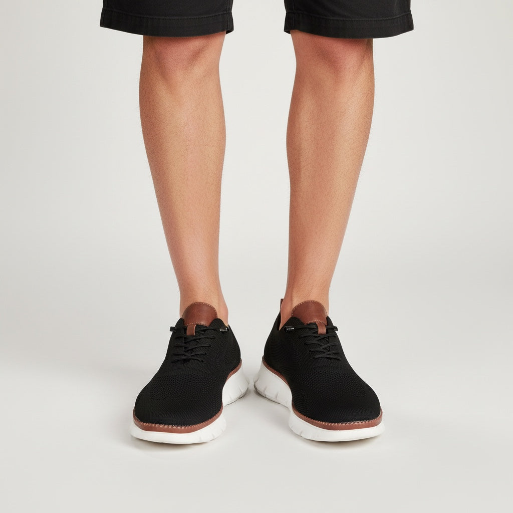 Supportive men's orthopedic footwear for active daily wear, with advanced arch support.