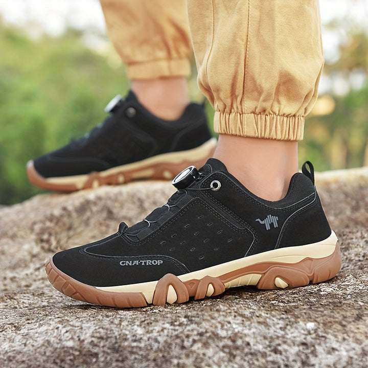 Slip-resistant men's orthopedic walking shoes with a soft cushioned sole for ultimate comfort & foot support.
