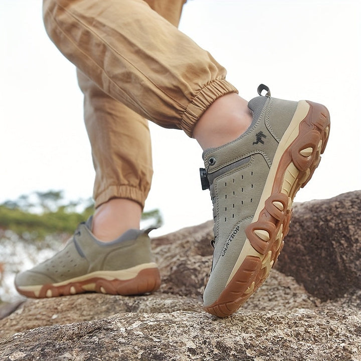 Men's walking shoes with orthopedic design, a soft cushioned sole, and built-in arch support for all-day comfort.