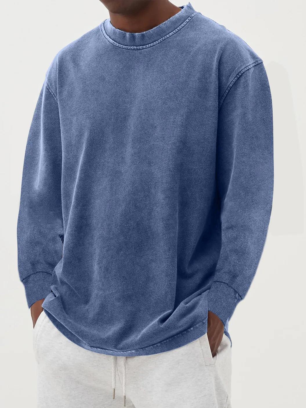 Versatile men's oversized casual sweater, a go-to pullover for everyday comfort & style.