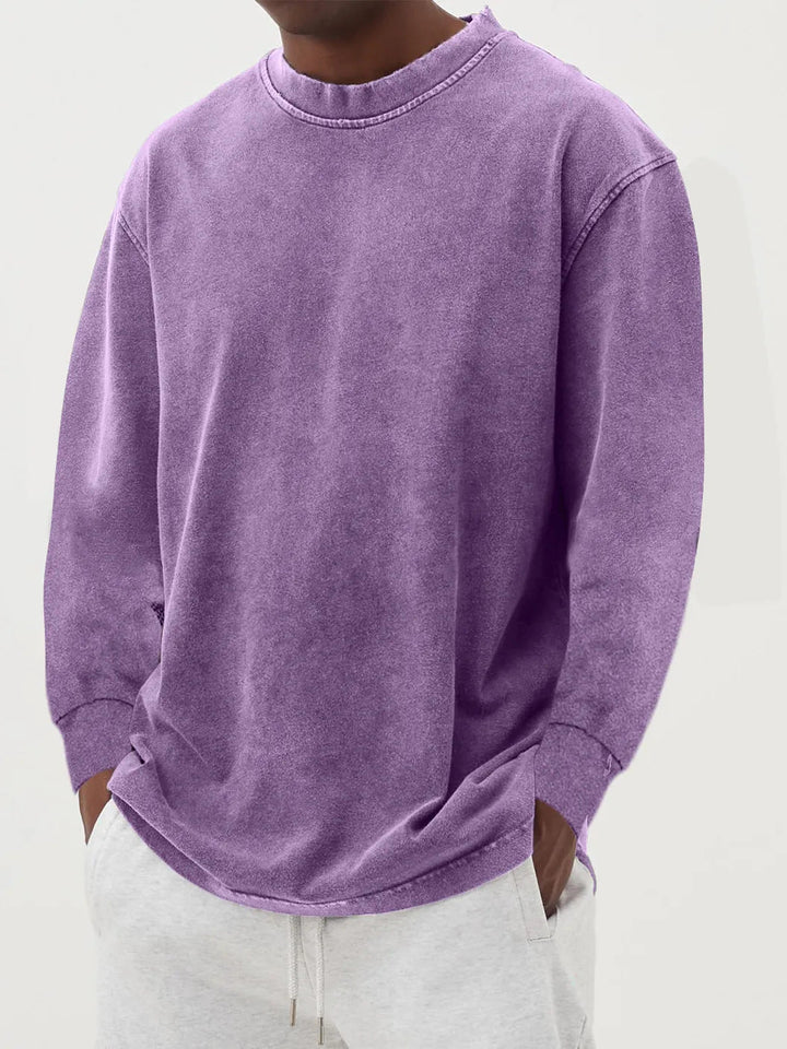 Men's stylish oversized crew neck sweater with a relaxed fit, designed for ultimate comfort.